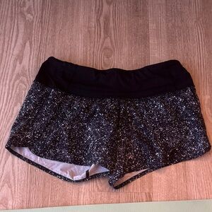 lululemon athletica Black Speckle Athletic Shorts